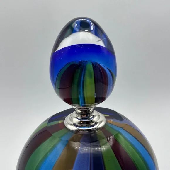 Vintage Italian perfume bottle with its original glass stopper, Murano glass - Picture 5 of 9